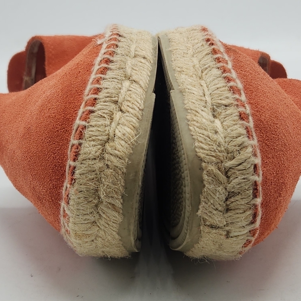 Manebí From Anthropologie Suede Espadrilles Hamptons In Orange Rust Size 39 - Picture 10 of 16